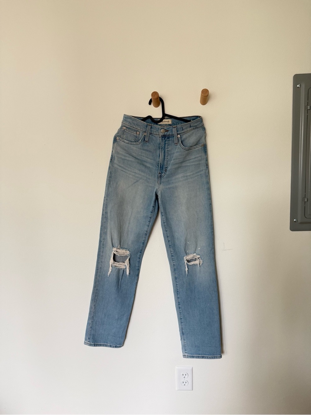 Madewell Light Blue High-Rise Distressed Jeans